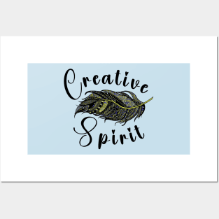 Creative Spirit Feather Design Posters and Art